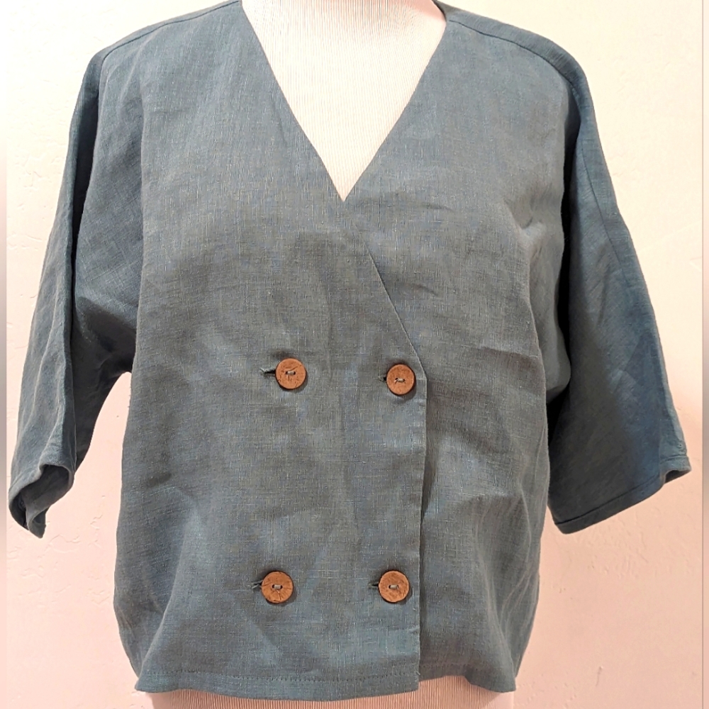 Linen Handmade Studio Cropped Jacket